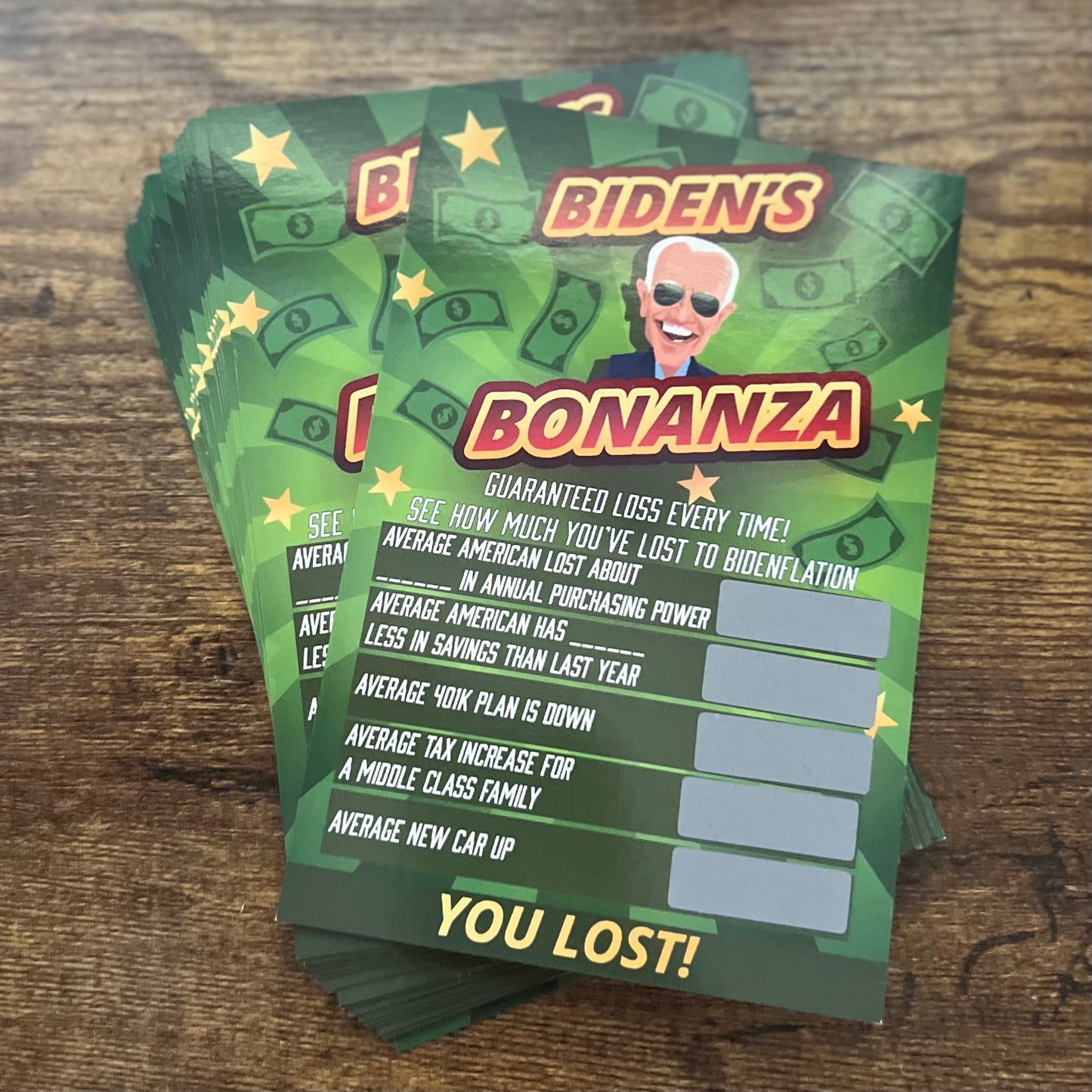 "Biden's Bonanza" Scratch Off Tickets